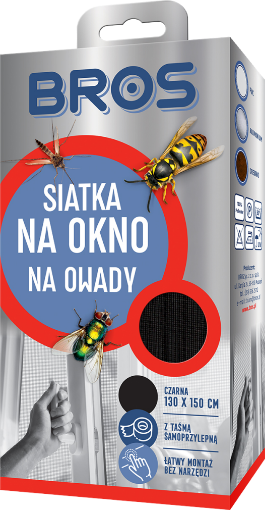 Obrazek BROS SIATKA NA OKNO 130x150 CZARNA